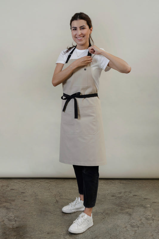 MANDIL CANVAS MACADAMIA