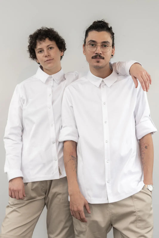 Camisa Bistró Unisex Blanca