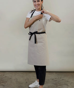 MANDIL CANVAS MACADAMIA