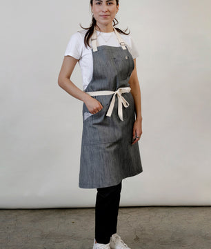 Mandil Mezclilla Indigo Jaspe