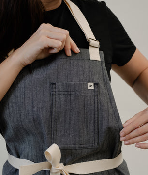 Mandil Mezclilla Indigo Jaspe