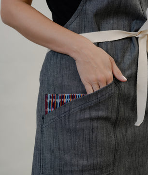 Mandil Mezclilla Indigo Jaspe
