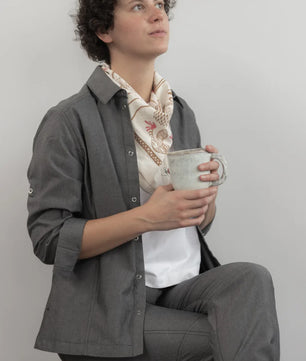 Pantalón Jogger Mezclilla Negro Jaspe Dama