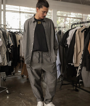 Pantalón Jogger Mezclilla Negro Jaspe Caballero